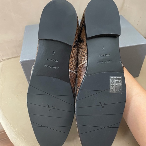 NWT Aquatalia Revy Snake-Embossed Leather Loafers Sz 8 - Picture 3 of 5